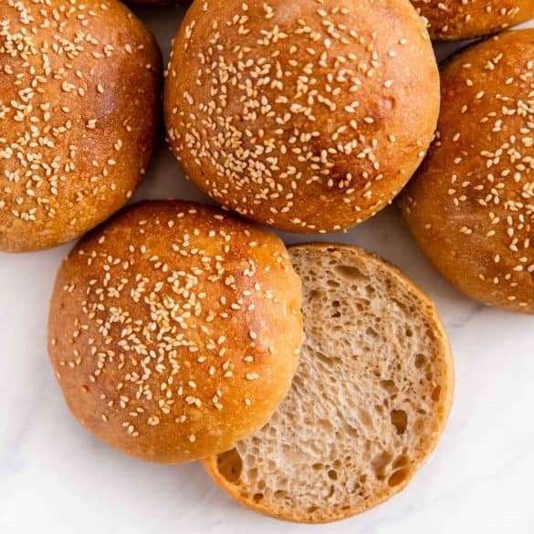 How to Make Sourdough Hamburger Buns • Cultured Guru