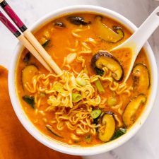 Thai Red Curry Ramen with Coconut Milk and Cilantro-image