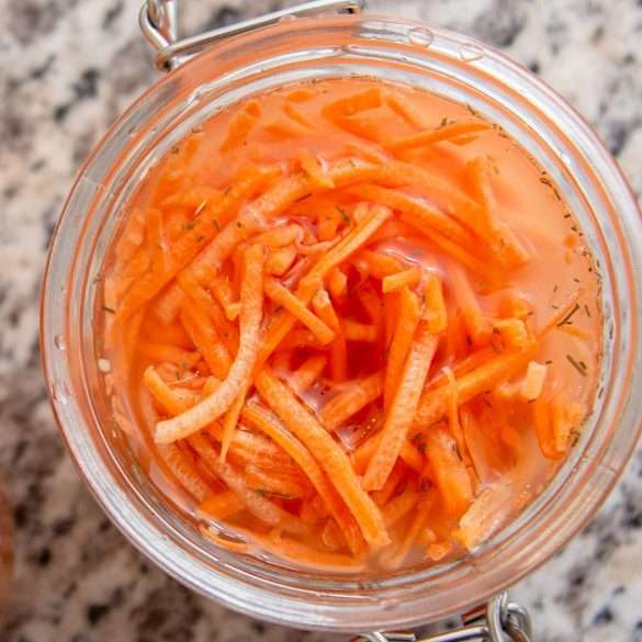 Easy Fermented Quick Pickled Carrots • Cultured Guru