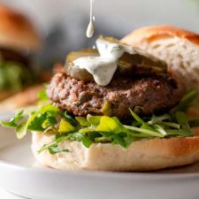Jalapeño Cheddar Burgers with Cilantro Lime Mayo-image