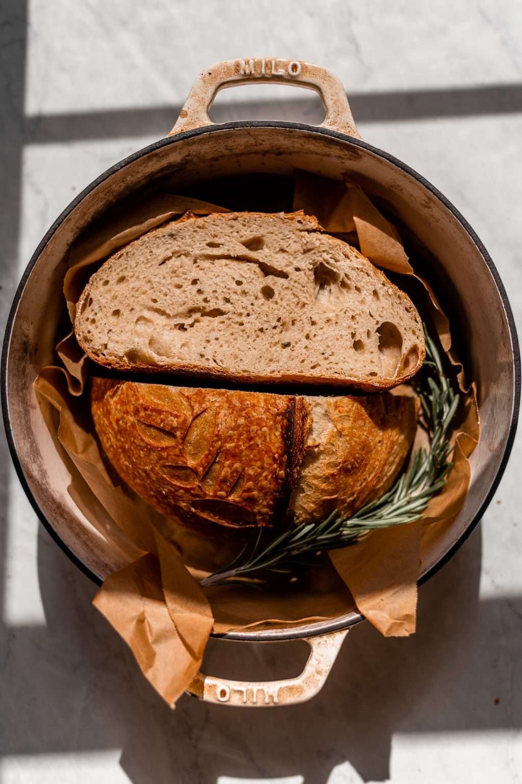 Rustic Rosemary Sourdough Bread • Cultured Guru