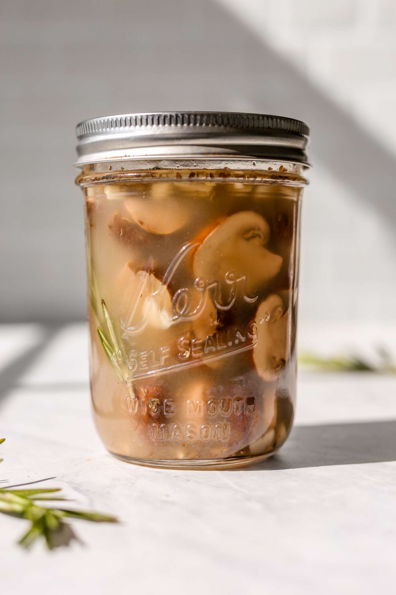 Fermented Mushrooms With Garlic And Rosemary Cultured Guru