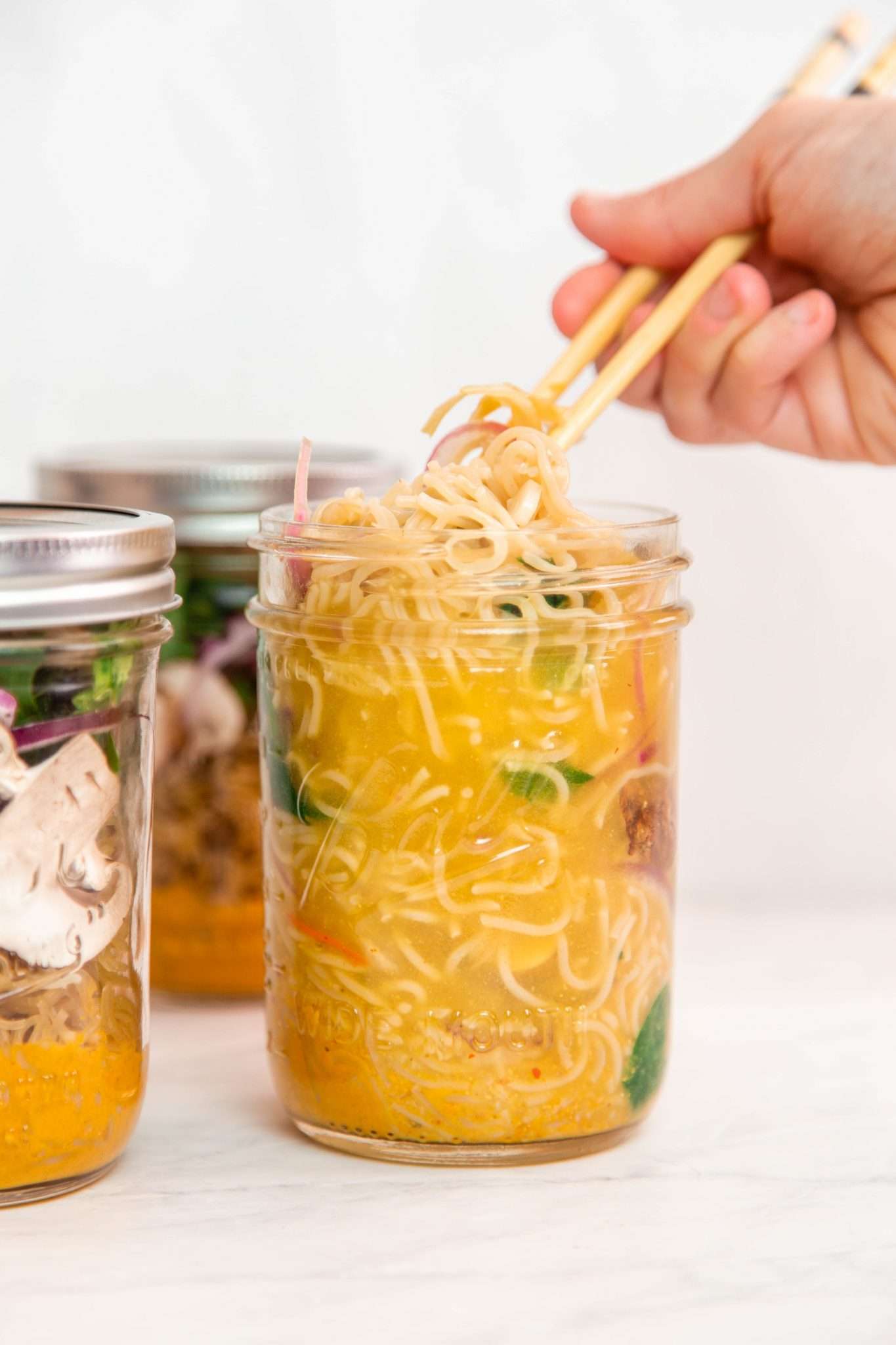 Mason Jar Ramen Meal Prep With Coconut Turmeric And Miso