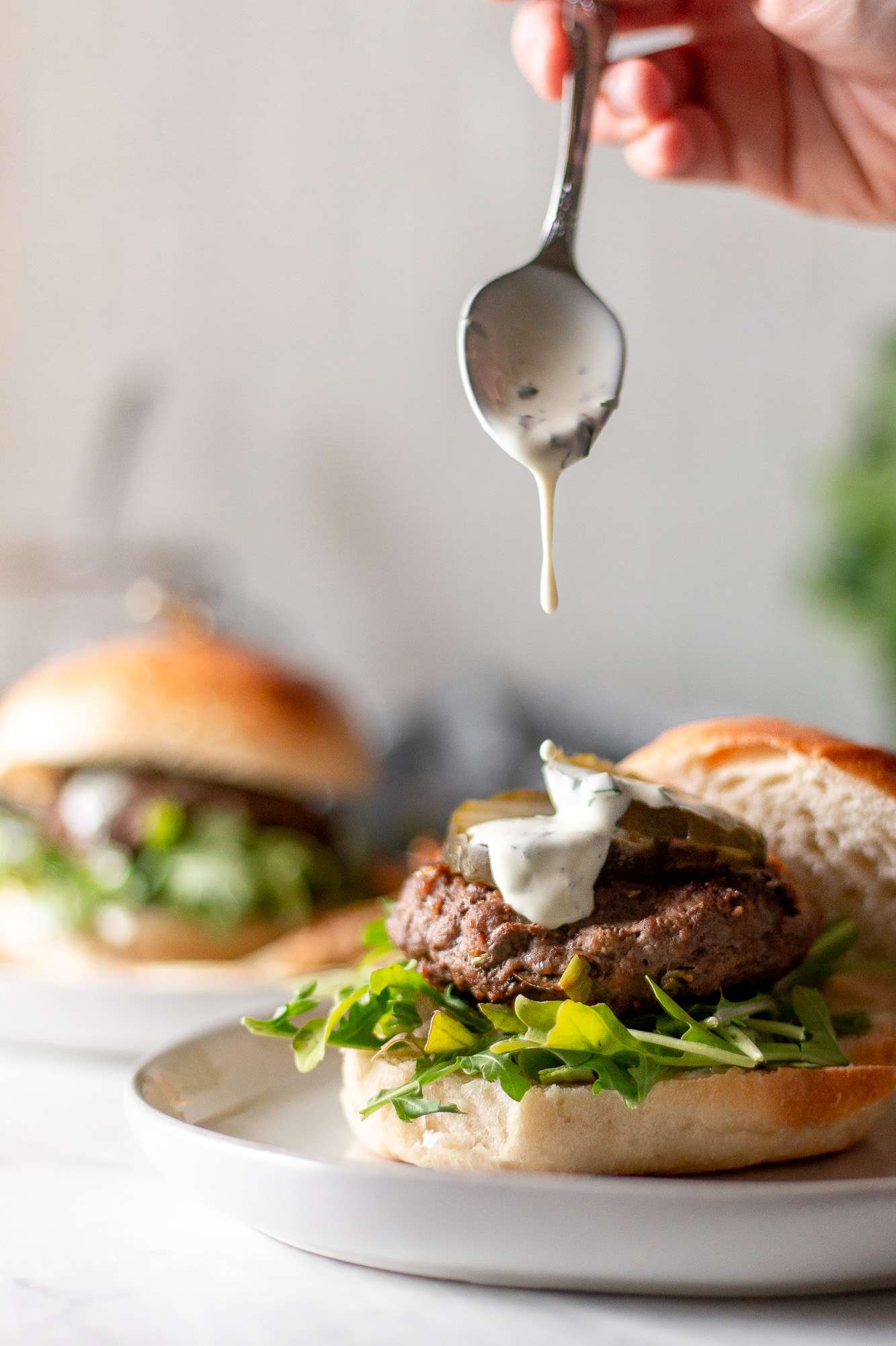 Jalapeño Cheddar Burgers With Cilantro Lime Mayo