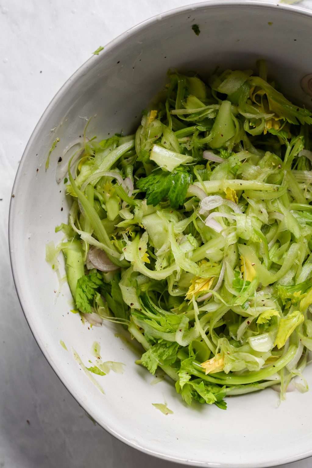 Fermented Celery with Shallots and Black Pepper