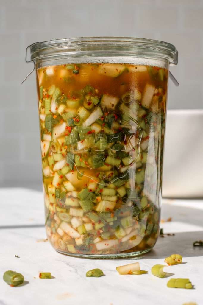 Green Onion Kimchi Inspired Fermented Relish