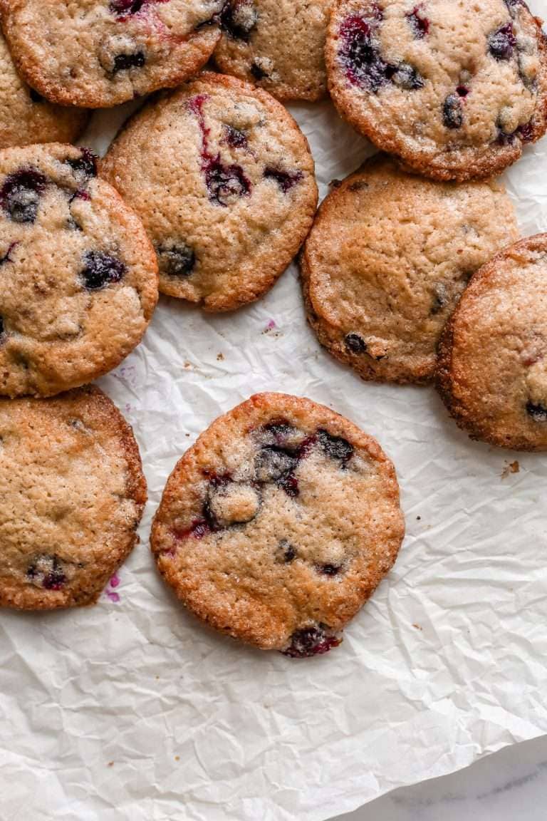 Sourdough Lemon Blueberry Cookies (Blueberry Muffin Cookies)