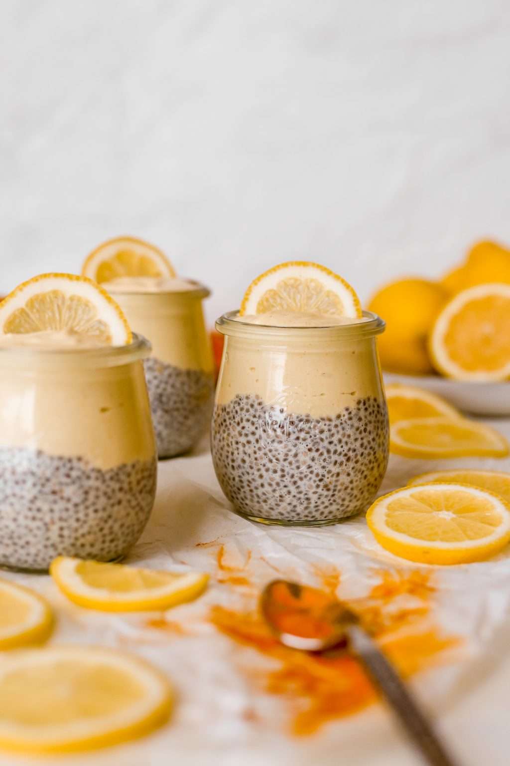 Lemon Cream Chia Pudding Recipe with Oat Milk