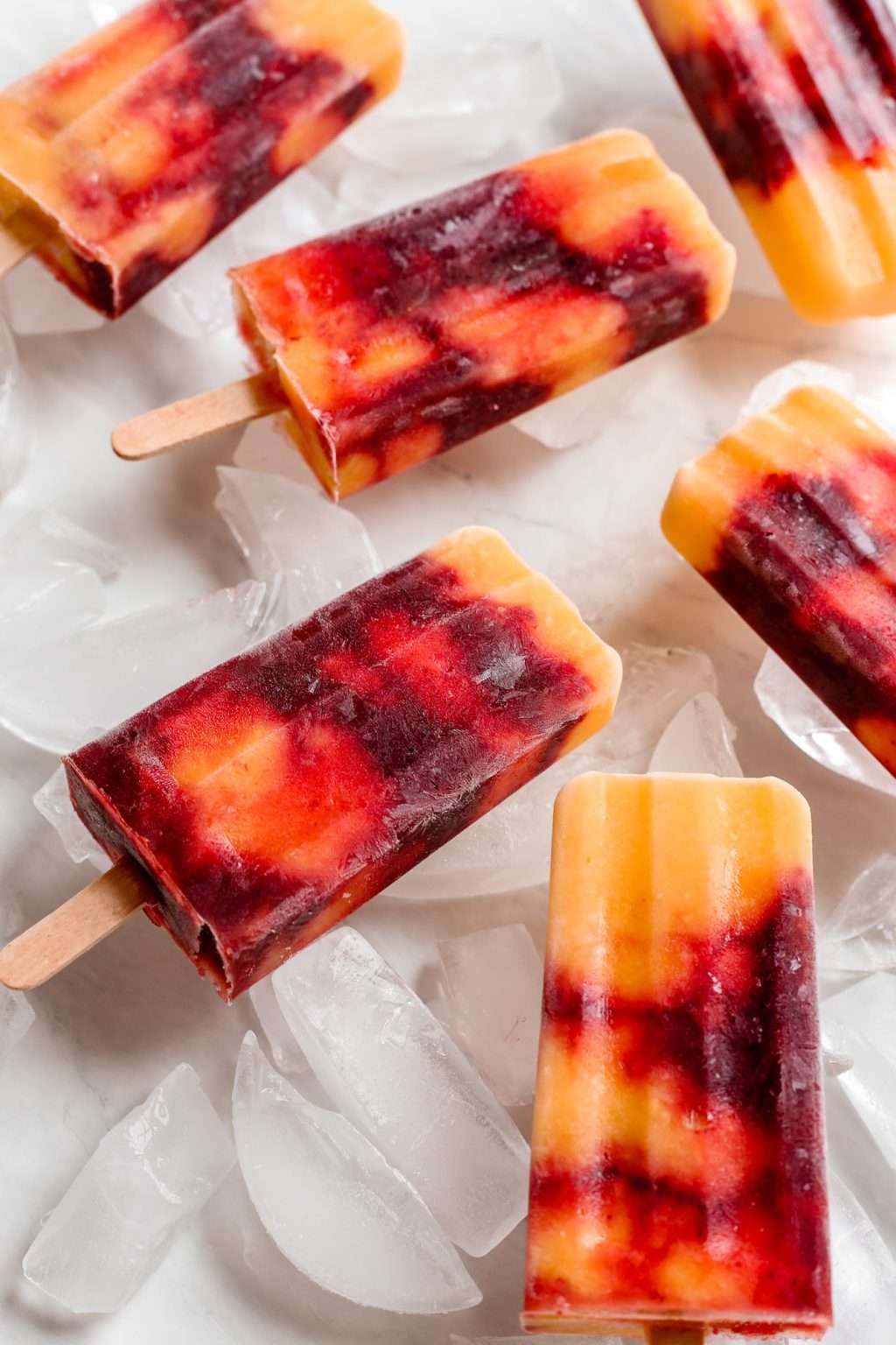 Probiotic Cherry Mango Popsicles Made With Real Fruit