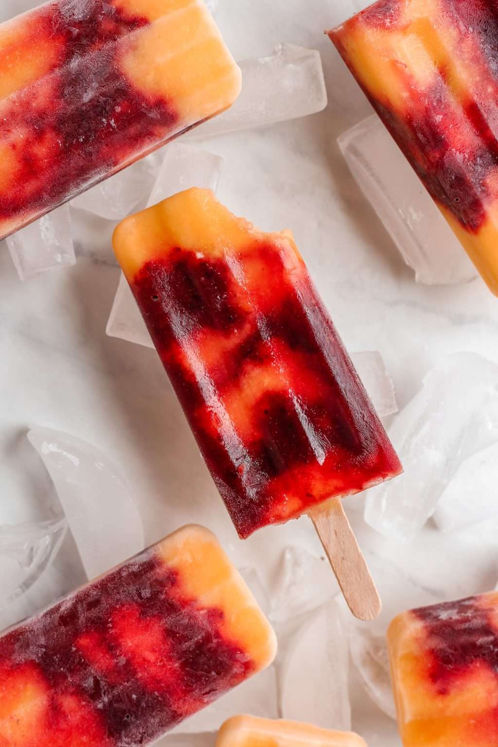 Probiotic Cherry Mango Popsicles Made With Real Fruit