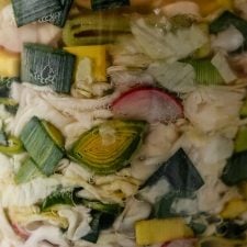 Fermented Radish and Leek Sauerkraut, One Gallon Recipe