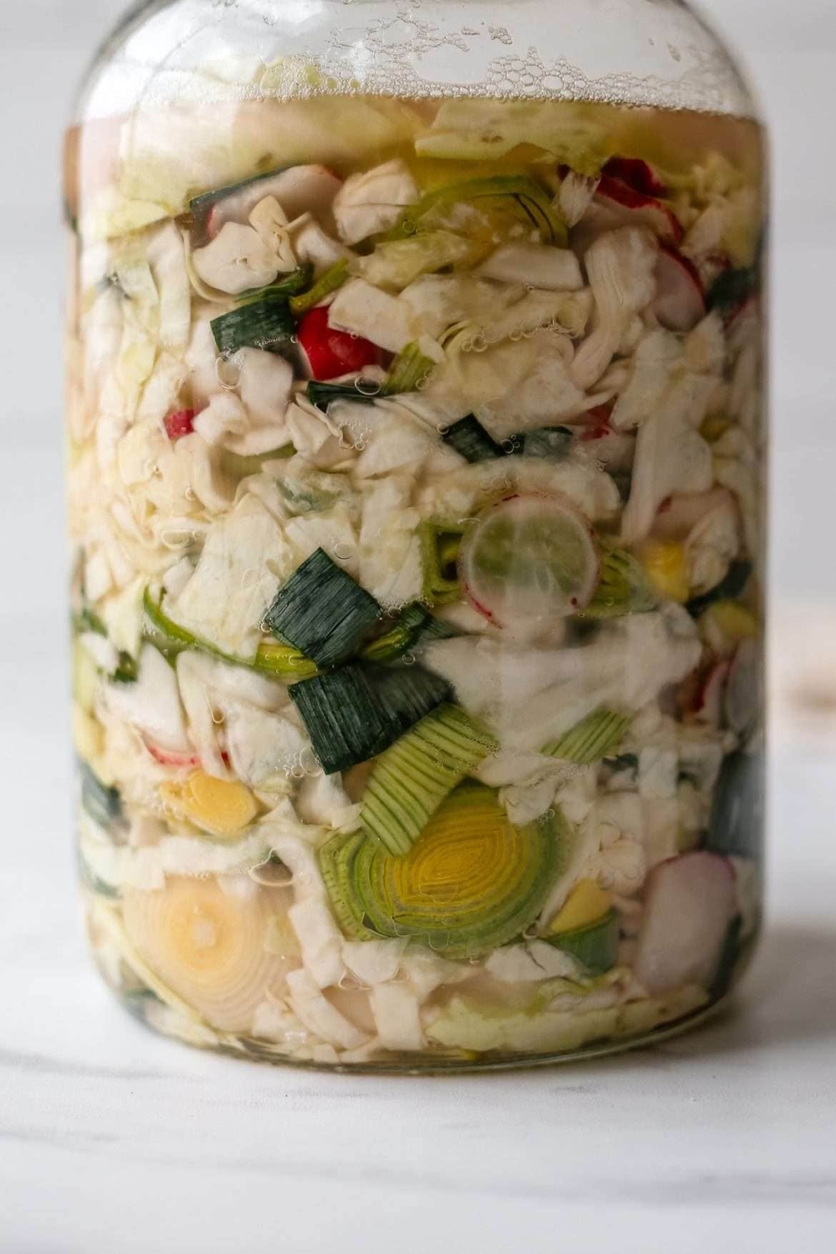 Fermented Raddish Fermented Radish and Leek Sauerkraut, One Gallon Recipe