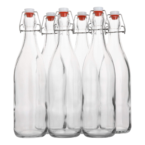 Classic Swing Top Glass Bottles – Set of 6