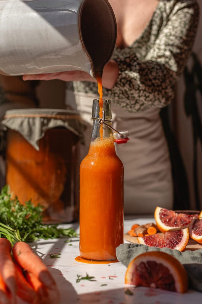 Carrot Blood Orange Kombucha with Turmeric